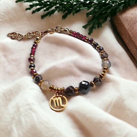 bransoletki z kamieni naturalnych SKORPION - zodiac collection - PREMIUM