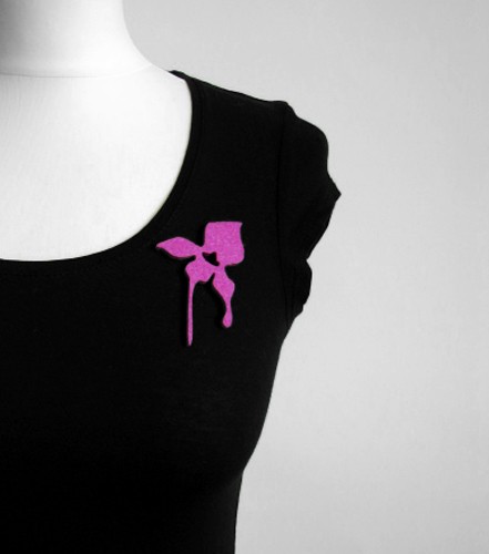 felt orchid... felt label