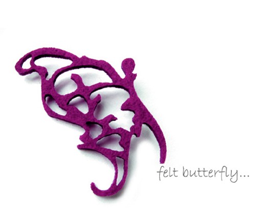 felt butterfly... felt label