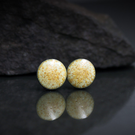 kolczyki ceramiczne Mini Vanilla 6mm/stal chirurgiczna/