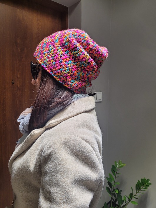 czapki damskie Neonowa czapka Beanie
