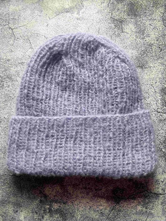 czapki damskie Jesienna czapka Dimma z alpaki i merynosa fioletowa