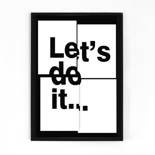 Plakat typograficzny Let's do it   100x70 cm elements