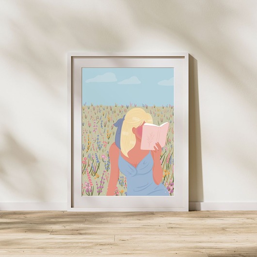 grafiki i ilustracje Plakat "Spring reading"