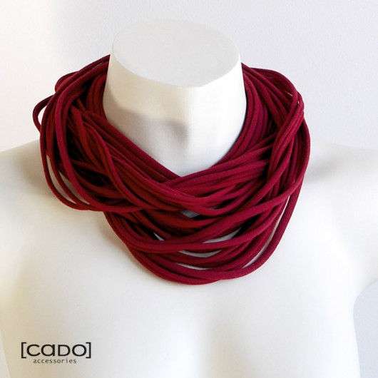 Zamotka Dzianinowy Naszyjni Basic Burgund Bordo CADOaccessories