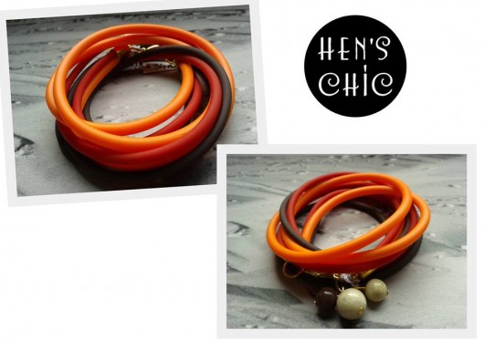Orange Brown GUM HENS Chic