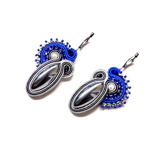 kolczyki soutache Sutaszowe kolczyki CHEFCHAOUEN