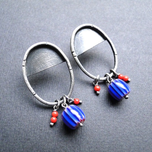 kolczyki srebrne Kolczyki srebrne Santorini 002
