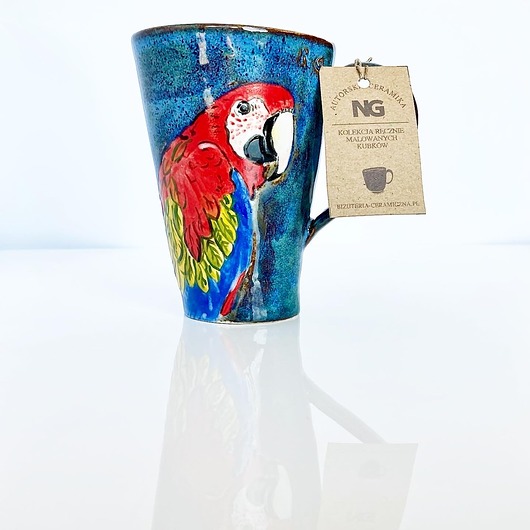 Kubek ara. NG Autorska bizuteria ceramiczna