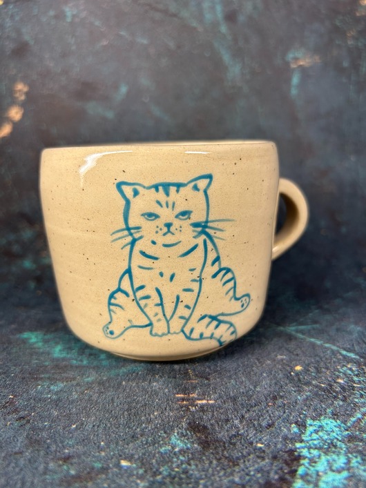 kubki Kubek gruby kotek handmade