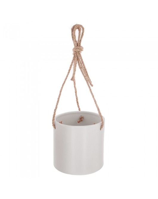 Osłonka Ceramiczna Wisząca na Sznurze kremowa MIA home