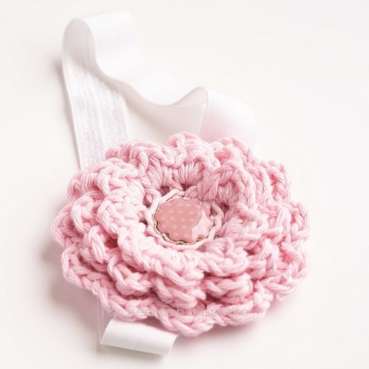 SWEET PINK opaska na głowę FloraArt