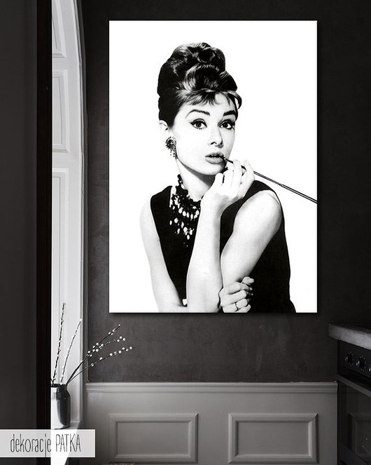 Plakat Audrey Hepburn - Dekoracje ścienne Dekoracje PATKA Patrycja Kita