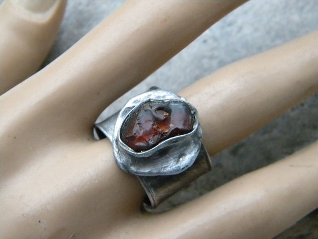 Roman Ancient Ring ;) bursztyn Beata Trotter