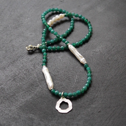 srebrne naszyjniki Naszyjnica Green