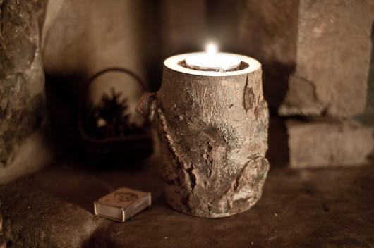 Ekologiczny świecznik na tealight&#039;a i love nature