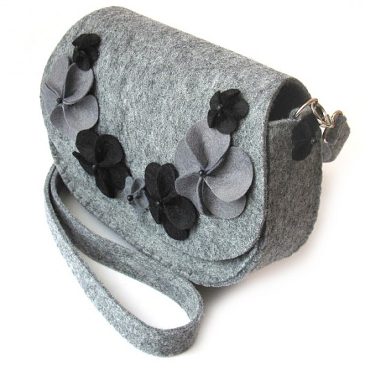 Popping Black/Grey - mała listonoszka Craft Factory