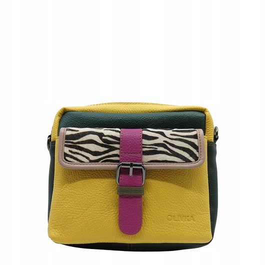 torby na ramię Torebka listonoszka unikatowa skórzana skóra naturalna pojemna OLIVKA