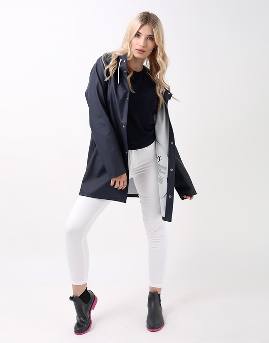 płaszcze damskie VANNSKJOLD płaszcz przeciwdeszczowy ELEGANCE navy blue
