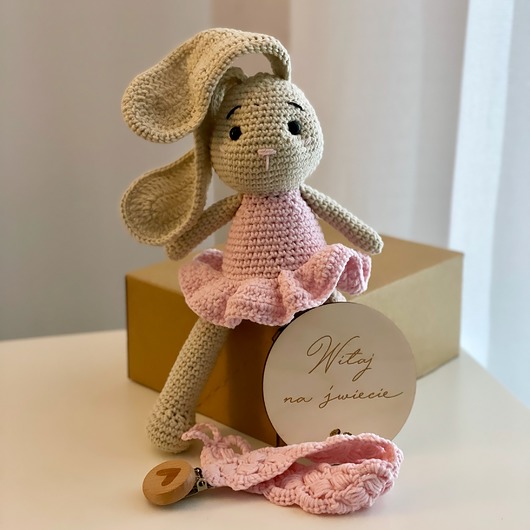 przytulanki dla niemowląt i dzieci Box prezentowy dla dziewczynki, z okazji urodzin/babyshower/chrztu świętego