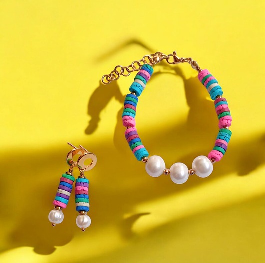 komplet biżuterii RAZEM TANIEJ! bransoletka i kolczyki SUMMER collection