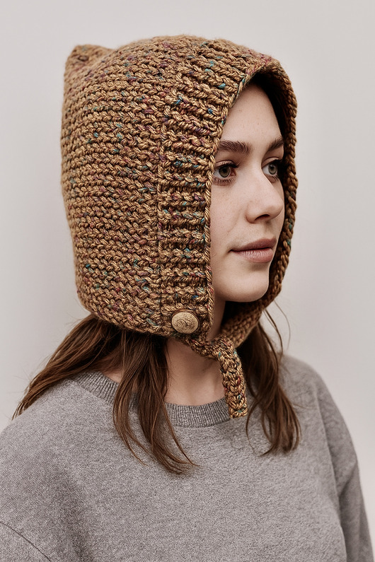 czapki damskie Balaclava kominiarka kaptur zamiast czapki z wełną merino i bawełną