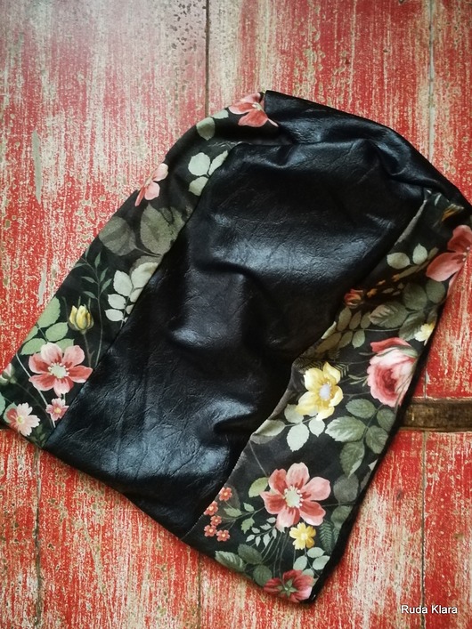 czapka damska szyta patchworkowo styl boho ruda klara