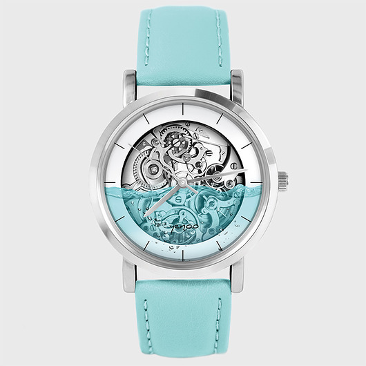 Zegarek - Steampunk wodny - turksuowy yenoo