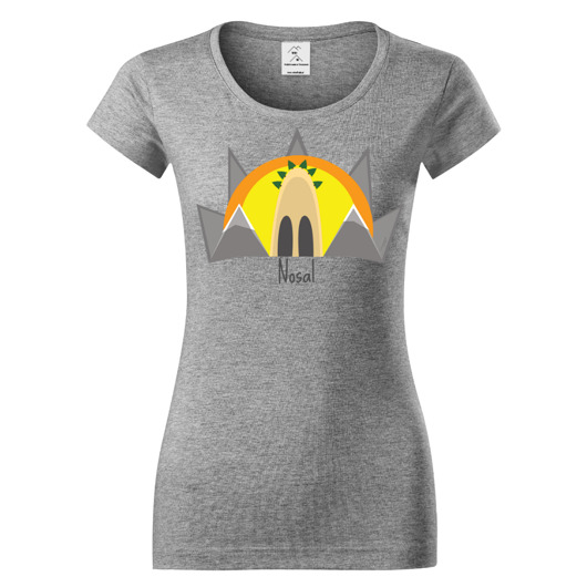 t-shirt damskie Nosal grafika by Szymon Rabiasz grey