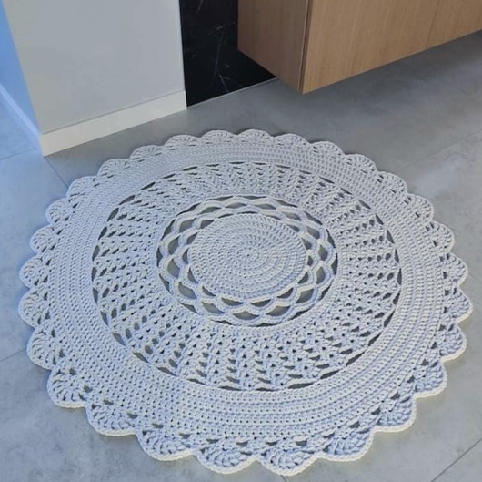 dywany Dywan szydełkowy ze sznurka 130cm