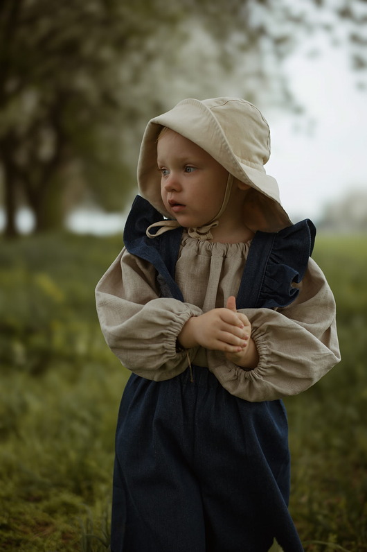 bluzki dla dziewczynki Koszula lniana oversize dla dziewczynki light sand