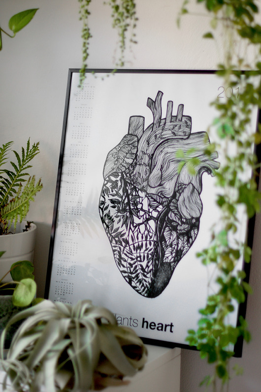 Plants heart kalendarz {40x50} Margo Hupert
