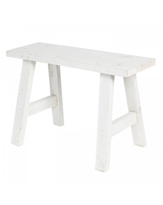 stołki Stołek Ozdobny Drewniany Stolik Kwietnik Biały