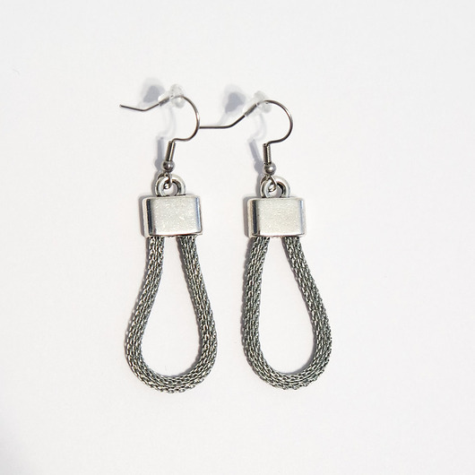 kolczyki - inne Kolczyki wiszące 2 - Metalowe, łańcuszek