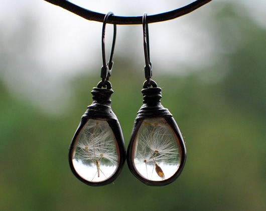 kolczyki - inne Kolczyki z dmuchawcem