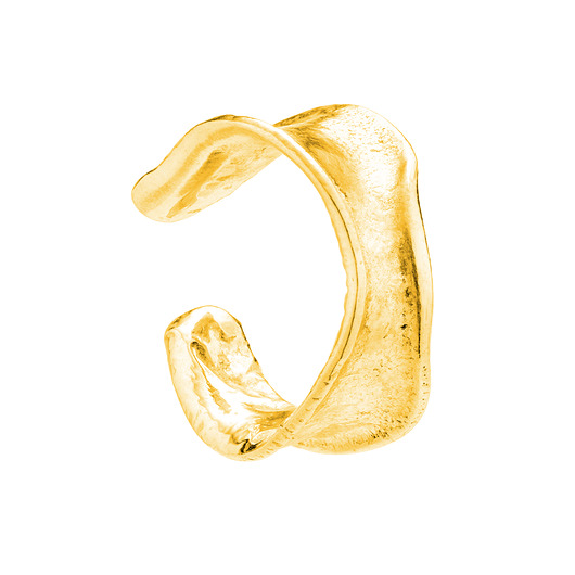 kolczyki pozłacane Srebrna pozłacana nausznica MOON