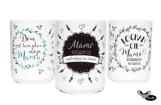 Mamo, kocham Cię najbardziej , kubek ceramiczny  Sowia Aleja