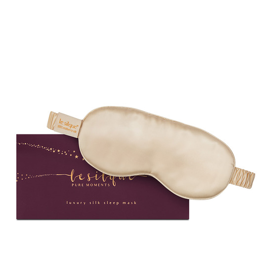 opaski na oczy LE SILQUE Opaska na oczy z jedwabiu - yellow beige