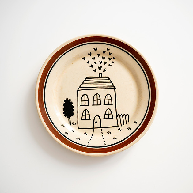 Ozdoby na ścianę Talerz na ścianę - SWEET HOME