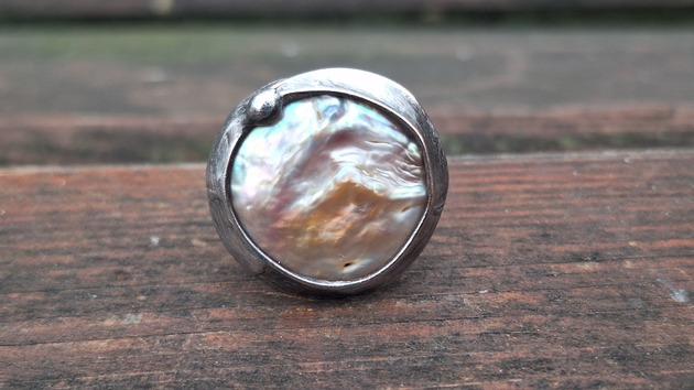 pierścionki - różne Perła - pierścionek regulowany