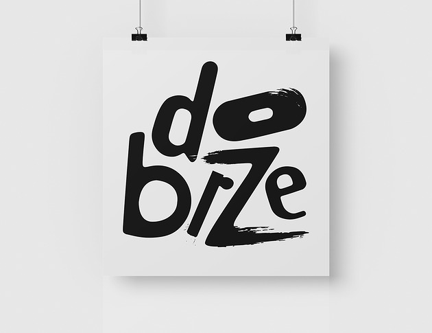 plakaty Dobrze plakat typograficzny 50 cm x 50 cm