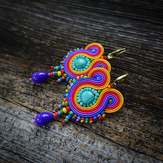 kolczyki soutache Zamówienie specjalne dla Pani Moniki