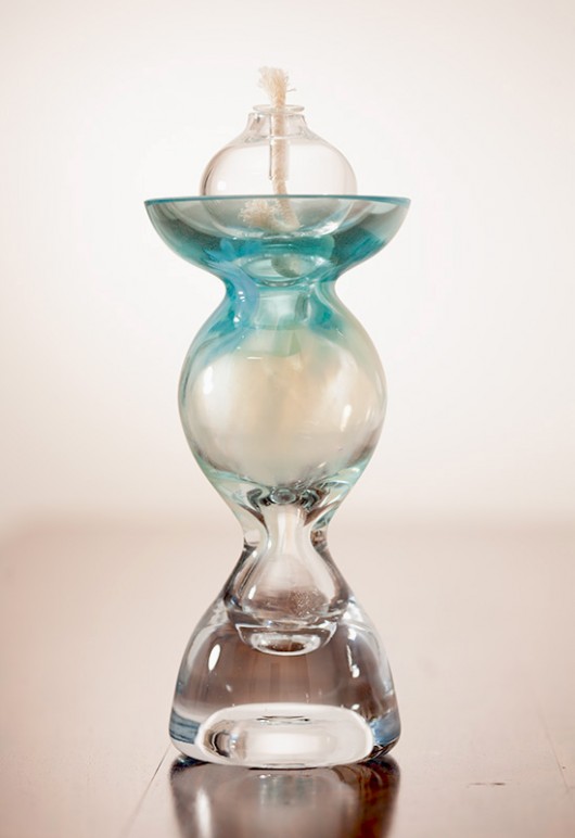 świecznik na olejki BŁĘKITNY Borowska Glass Design