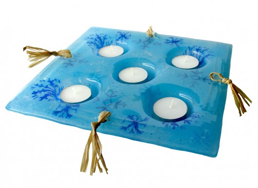 świecznik BURZA ŚNIEŻNA Borowska Glass Design