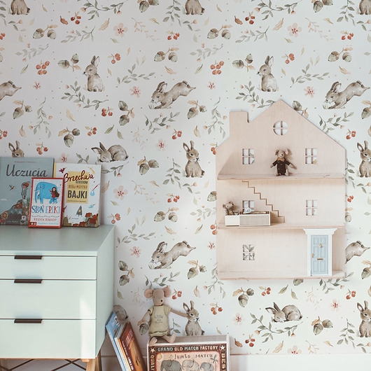 naklejki ścienne do pokoju dziecka Happy Rabbits Tapeta