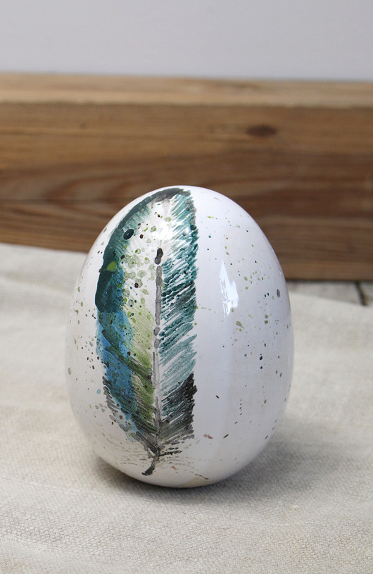 jajka wielkanocne Ceramiczne pisanki - jajka