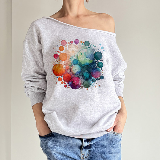 bluza bez kaptura damska Banieczki koloru Szara bluza cięta