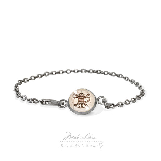 bransoletki ze szkła Kot Da Vinci - bransoletka boho style simple