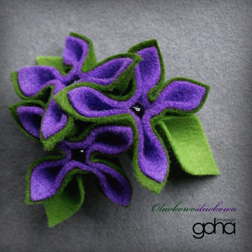 oliwkowośliwkowa FlowerFelt Design