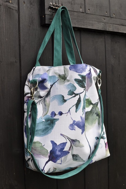 Torba hobo XXL - print, flowers PRACOWNIA 166